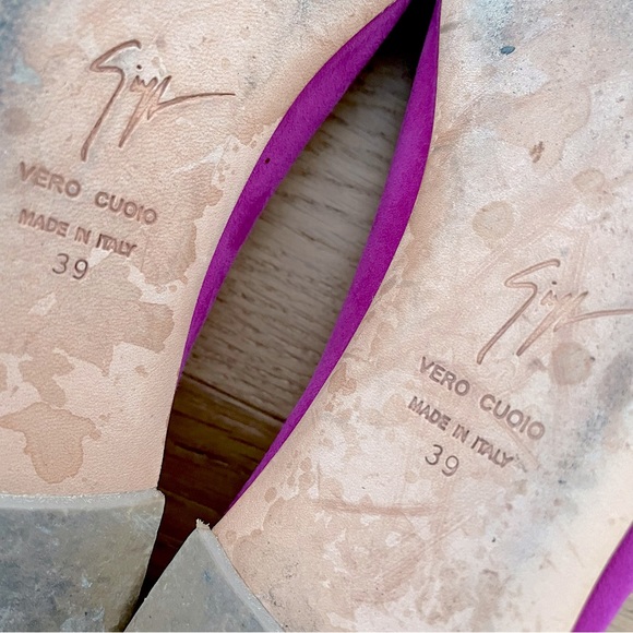 Giuseppe Zanotti Malika Spiked Toecap Suede Ballet Flats IT39 - Picture 9 of 12